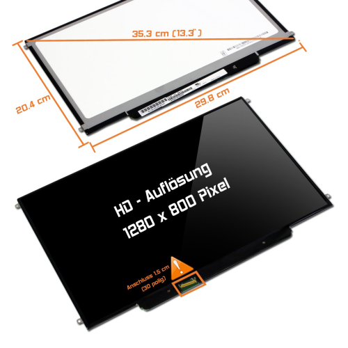 LED Display 13,3" 1280x800 passend für LG Display LP133WX2 (TL)(G6)