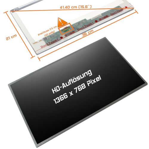LED Display 15,6" 1366x768 passend für Lenovo Ideapad Y580