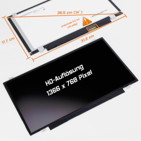 LED Display 14,0" 1366x768 passend für Toshiba...