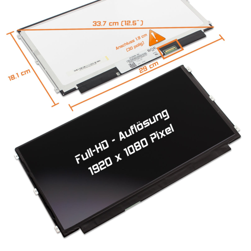 LED Display 12,5" 1920x1080 passend für Dell Latitude E7270