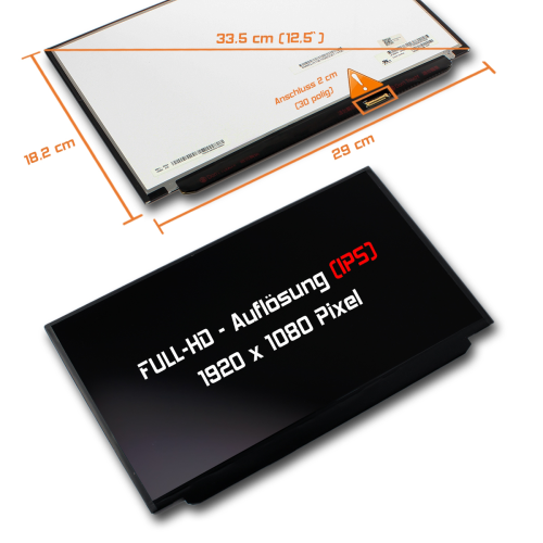 LED Display 13,3" 1920x1080 passend für Toshiba P000606140
