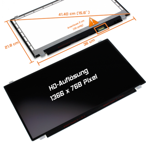 LED Display 15,6" 1366x768 passend für Lenovo ThinkPad T570 20H9