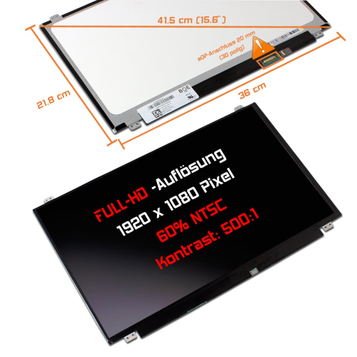 LED Display 15,6" 1920x1080 matt passend für Acer Aspire A715-71
