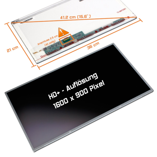 LED Display 15,6" 1600x900 matt passend für Lenovo FRU 04W3346