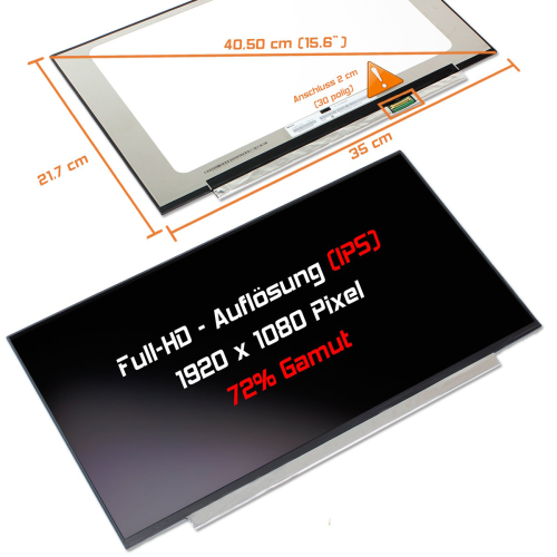 LED Display 15,6" 1920x1080 passend für Lenovo ThinkPad X1 EXTREME GEN 2 20QW