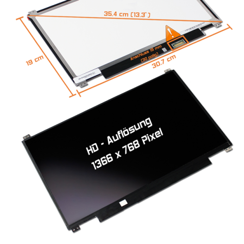 LED Display 13,3" 1366x768 passend für AUO B133XTN01.6 H/W:9A F/W:1