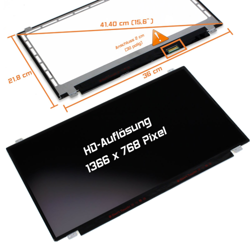 LED Display 15,6" 1366x768 matt passend für AUO B156XTN07.1 H/W:8A