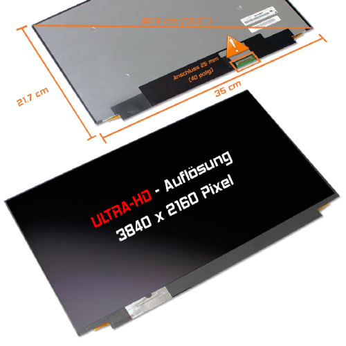 LED Display 15,6" 3840x2160 matt passend für Sharp LQ156D1JW42