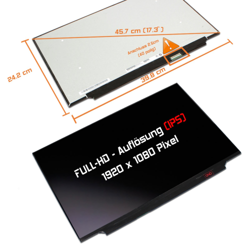 LED Display 17,3" 1920x1080 passend für LG Display LP173WFG (SP)(B1)