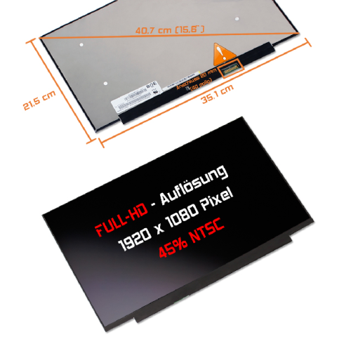 LED Display 15,6" 1920x1080 On-Cell Touch matt passend für On-CEL Display (EL)l Touch BOE NV156FHM-T07