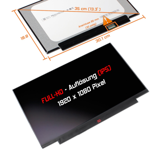 LED Display 13,3" 1920x1080 passend für Lenovo FRU P/N:SD10M34130