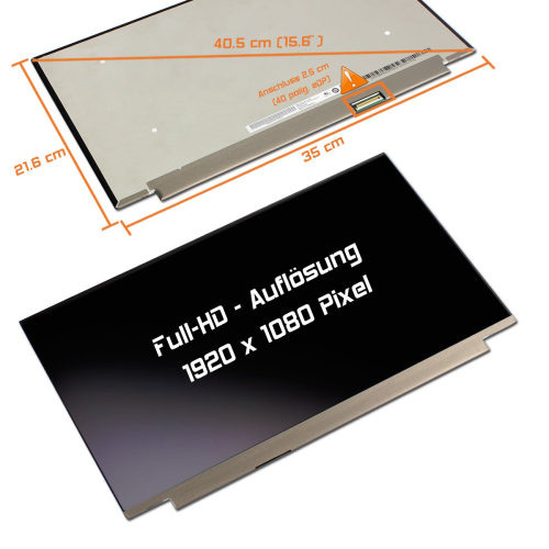 LED Display 15,6" 1920x1080 matt passend für AUO B156HAN09.2