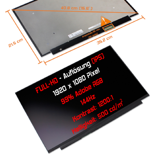 LED Display 15,6" 1920x1080 matt passend für BOE NV156FHM-NY5
