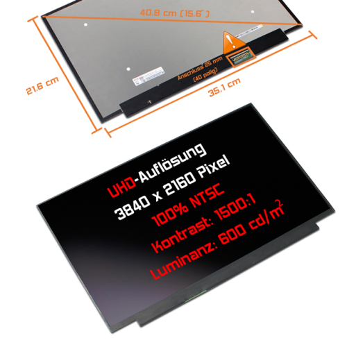 LED Display 15,6" 3840x2160 passend für Lenovo FRU 5D10V82350
