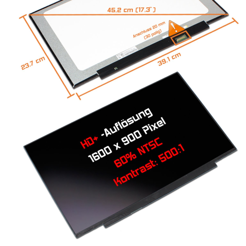 LED Display 17,3" 1600x900 passend für Asus VivoBook 17 D712DA