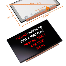 LED Display 16,1" 1920x1080 passend für HP Omen...