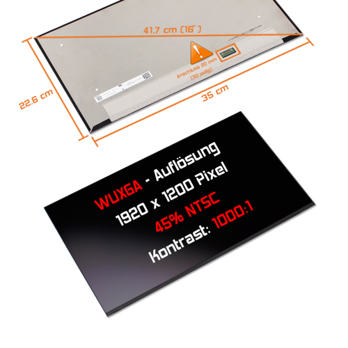 LED Display 16,0" 1920x1200 passend für Lenovo PN:5D10V82409