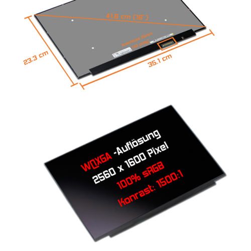 LED Display 16,0" 2560x1600 passend für Lenovo IdeaPad 5 Pro 16ARH7 Type 82SN