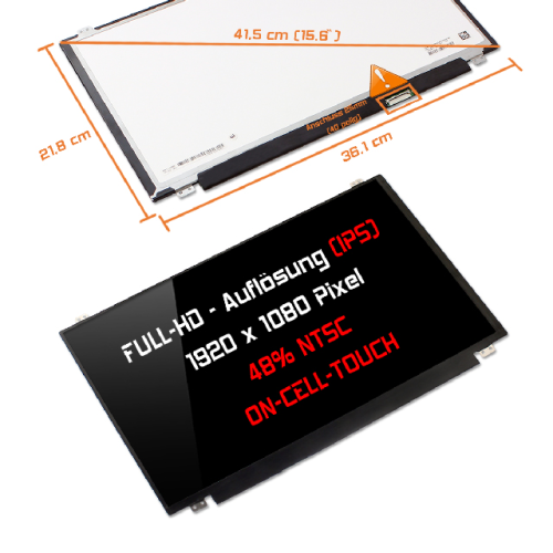 LED Display 15,6" 1920x1080 In-Cell Touch passend für AUO B156HAB01.0