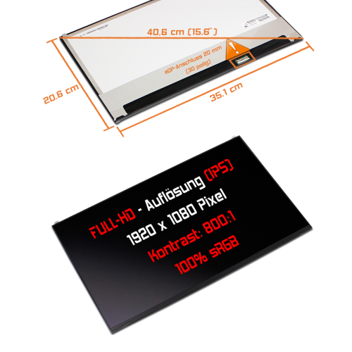 LED Display 15,6" 1920x1080 passend für LG Display LP156WFC (SP)(Z2)