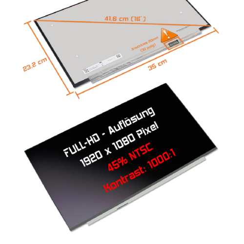 LED Display 16,0" 1920x1200 passend für Innolux N160JCE-ELL