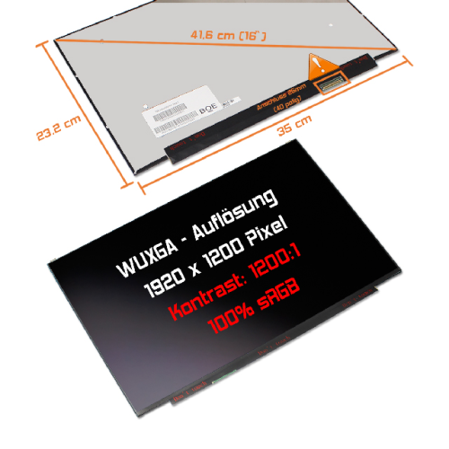 LED Display 16,0" 1920x1200 passend für BOE NE160WUM-NX1