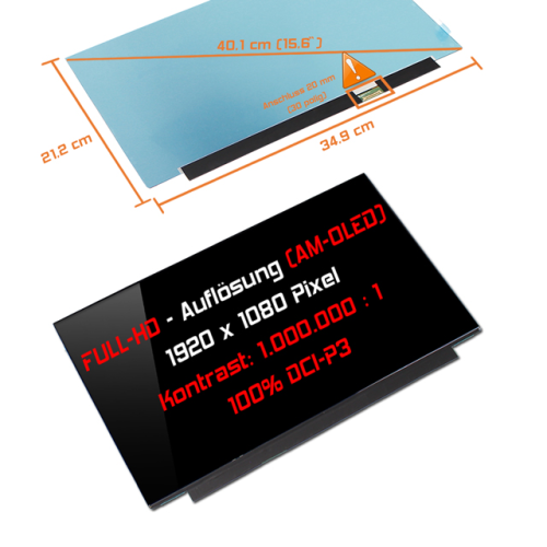 LED Display 15,6" 1920x1080 passend für Asus VivoBook 15 D3500G