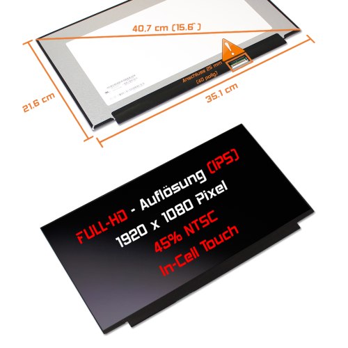 LED Display 15,6" 1920x1080 In-Cell Touch passend für LG Display LP156WFD (SP)(M2)