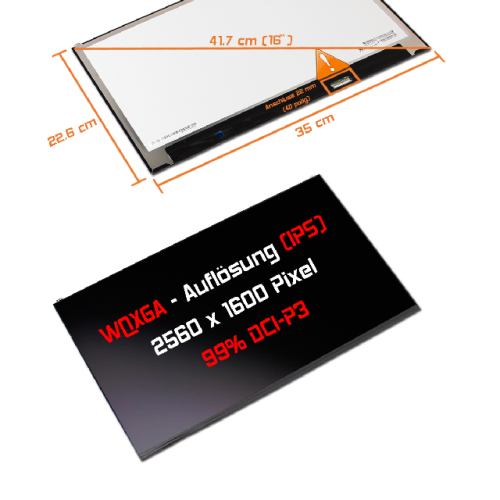 LED Display 16,0" 2560x1600 passend für LG Display LP160WQ1 (SP)(A1)