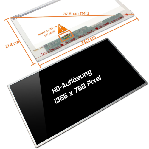 LED Display 14,0" 1366x768 passend für AUO B140XW01 V.4