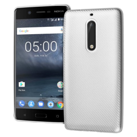 anco TPU Case CARBON für Nokia 5 - silver