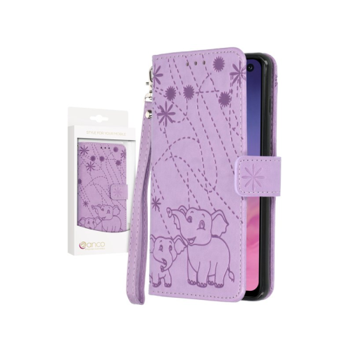 anco Bookcase Cute Elephant für G970F Samsung Galaxy S10e - purple