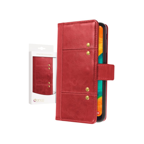 anco Bookcase Rivet für A205F, A305F Samsung Galaxy A20, A30 - red