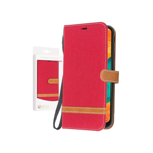 anco Bookcase Jeans für A205F, A305F Samsung Galaxy A20, A30 - red