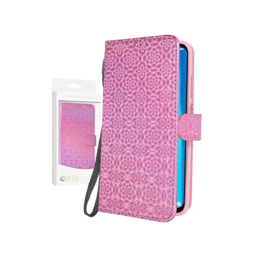 anco Bookcase Color Flower für HUAWEI Y9 (2019) - pink