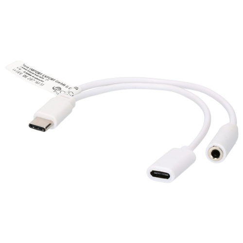 anco Adapter USB-C zu USB-C + 3,5mm Klinke - white