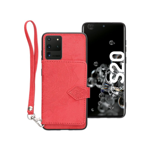 anco PU Leather Case Mandala für G988F Samsung Galaxy S20 Ultra - red
