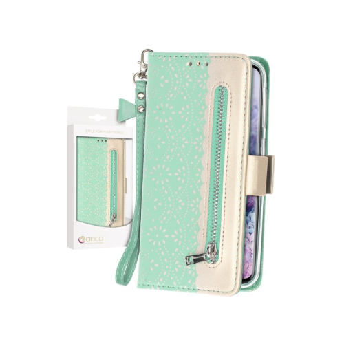 anco Bookcase Lace Zipper für G980F Samsung Galaxy S20 - green