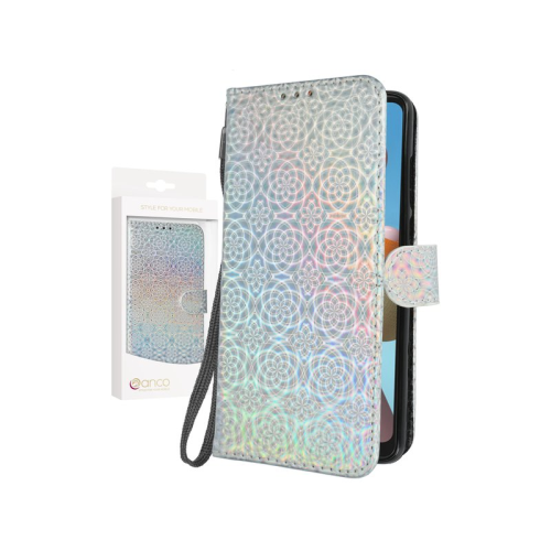 anco Bookcase Color Flower für A215F Samsung Galaxy A21 - grey