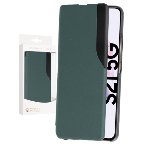 anco Bookcase SideWindow für G991B Samsung Galaxy S21 - green