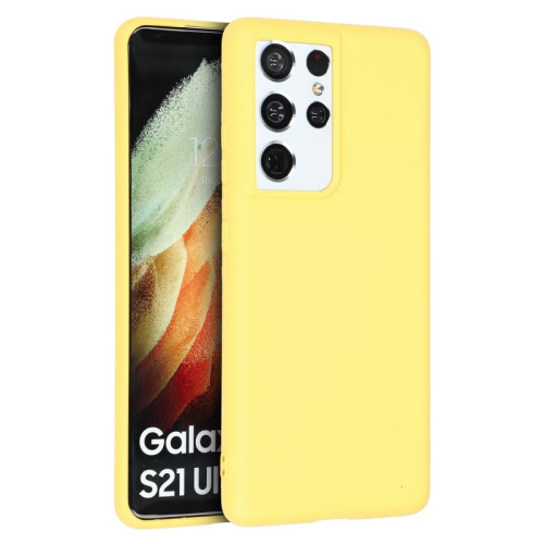 anco Liquid Silicone Cover für G998B Samsung Galaxy S21 Ultra - yellow