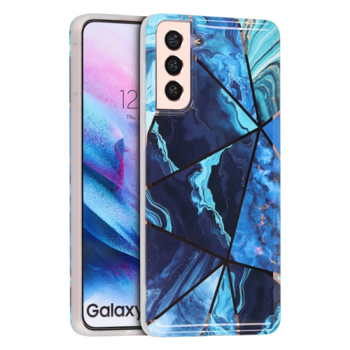 anco TPU Case marble für G996B Samsung Galaxy S21+ - blue