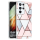 anco TPU Case marble für G998B Samsung Galaxy S21 Ultra - pink