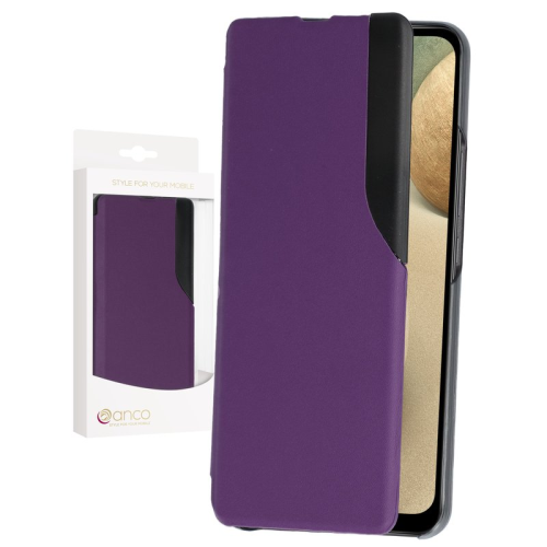 anco Bookcase SideWindow für A125F, A127F, M127F Samsung Galaxy A12, M12 - purple