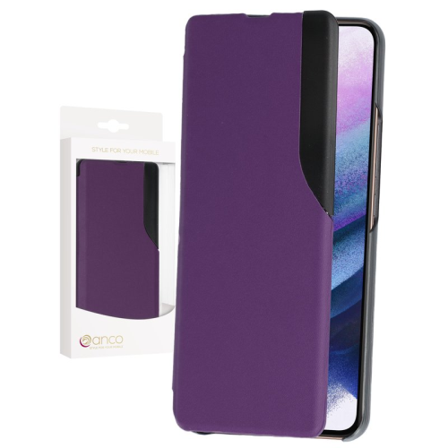 anco Bookcase SideWindow für G991B Samsung Galaxy S21 - purple