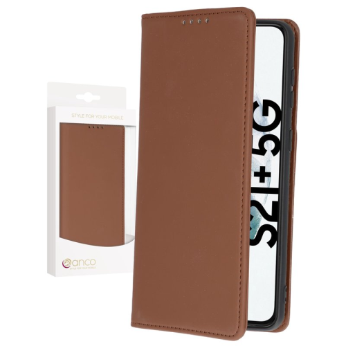 anco Bookcase LiquidFeel Magnetic für G996B Samsung Galaxy S21+ - brown