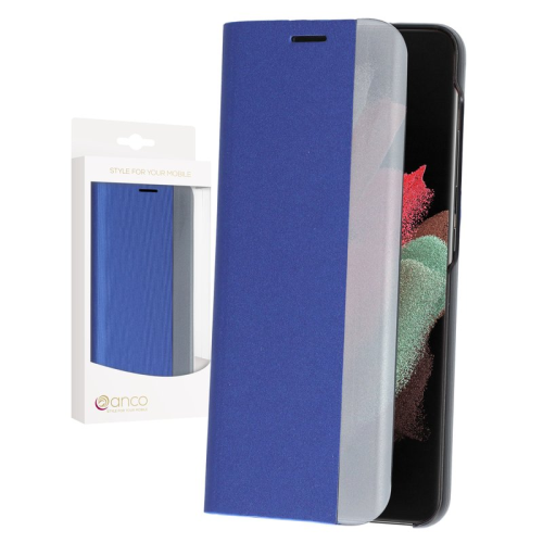 anco Bookcase SideWindow für G998B Samsung Galaxy S21 Ultra - blue