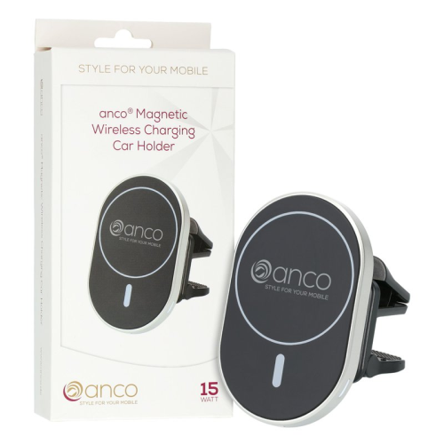 anco Magnetic Wireless Charging Car Holder 15W - black