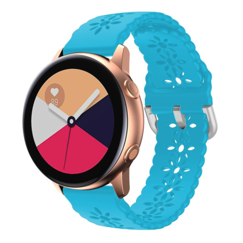 anco Silicone Armband Blossom für Smartwatches mit 20mm - luminous blue