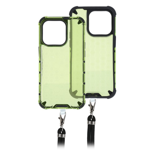 anco Lanyard Case Honeycomb für Apple iPhone 14 Pro - green
